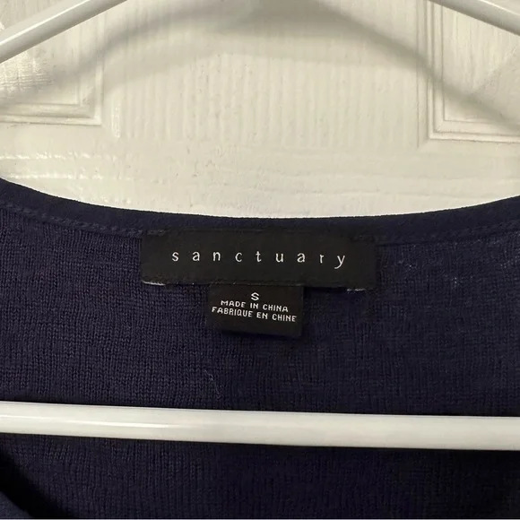 Navy Blue Sanctuary Sweater, size small - Picture 3 of 3